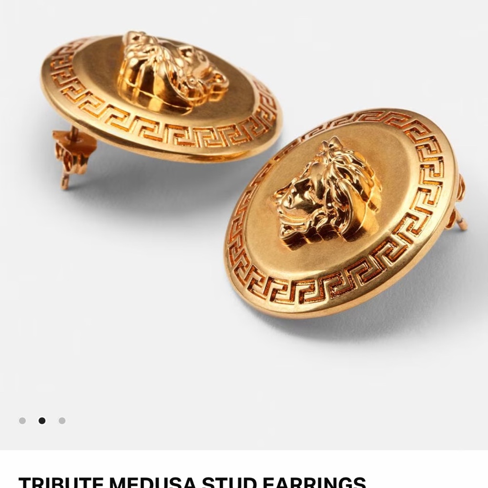 Versace Gold Medusa Earrings